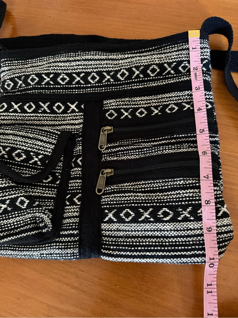 Black & White Crossbody Bag - Casual Everyday Bag